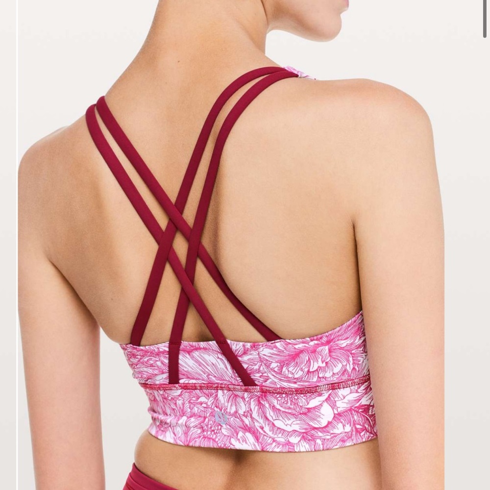 Lululemon Energy Bra - pink floral